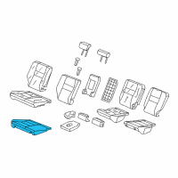 OEM Honda Pad Assy., R. RR. Seat Cushion Diagram - 82137-SWA-A01