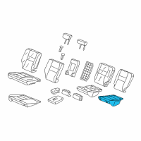 OEM 2009 Honda CR-V Pad Assy., L. RR. Seat Cushion Diagram - 82537-SWA-A01