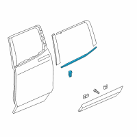 OEM 2022 Honda Ridgeline MOLDING, R- RR- DOOR Diagram - 72910-T6Z-A21