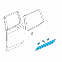 OEM 2019 Honda Ridgeline Garnish Assy., R. RR. Door (Lower) Diagram - 75313-T6Z-A02