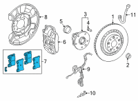 OEM 2021 Toyota Mirai Brake Pads Diagram - 04466-50200