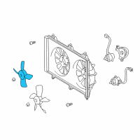 OEM Toyota Camry Fan Blade Diagram - 16361-28100