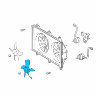 OEM 2002 Toyota Camry Fan Blade Diagram - 16361-22030