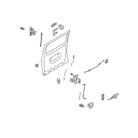 OEM 1993 Ford E-150 Econoline Latch Rods Diagram - F2UZ-15264A64-B