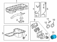 OEM 2020 Chevrolet Silverado 2500 HD Oil Filter Diagram - 12684038