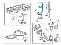 OEM 2022 GMC Sierra 3500 HD Oil Tube Diagram - 12677710