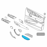 OEM 2017 BMW X5 Armrest, Left Diagram - 51-41-7-354-151