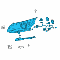 OEM Chevrolet Malibu Composite Headlamp Diagram - 23294937