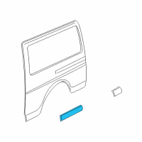 OEM 2001 GMC Savana 3500 Molding Asm-Body Side Rear Diagram - 15960364