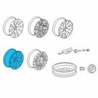 OEM 2015 Buick LaCrosse Wheel, Alloy Diagram - 9011324