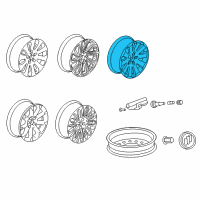 OEM 2016 Buick LaCrosse Wheel, Alloy Diagram - 9011323