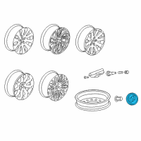 OEM Buick LaCrosse Center Cap Diagram - 9595011