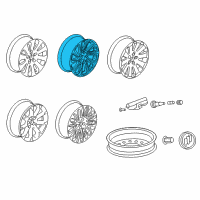 OEM 2015 Buick LaCrosse Wheel, Alloy Diagram - 9011559