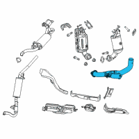 OEM 2015 Ram C/V Exhaust Crossover Pipe Diagram - 68210982AC