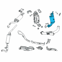 OEM 2018 Dodge Grand Caravan Exhaust Manifold And Catalytic Converter Diagram - 68036151AM