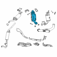 OEM Ram C/V Exhaust Manifold And Catalytic Converter Diagram - 68036150AL