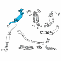 OEM 2018 Dodge Grand Caravan MUFFLER-Exhaust Diagram - 68040540AI