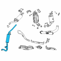 OEM 2014 Dodge Grand Caravan Front Exhaust Pipe Diagram - 68040250AM