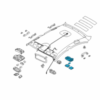 OEM 2011 Hyundai Sonata Room Lamp Assembly Diagram - 92850-3S000-YDA