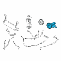 OEM 2009 Ford F-350 Super Duty Power Steering Pump Diagram - 7C3Z-3A674-DRM