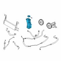 OEM 2010 Ford F-250 Super Duty Power Steering Pump Reservoir Diagram - 9C3Z-3E764-A