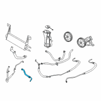 OEM 2009 Ford F-350 Super Duty Power Steering Return Hose Diagram - 7C3Z-3A713-G