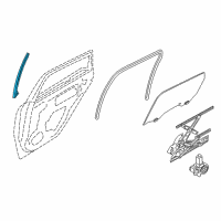 OEM Infiniti M56 SASH Door LH Diagram - 82217-1MA0B