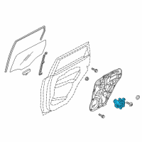 OEM 2016 Kia Soul Motor Assembly-Power Window Regulator Diagram - 83450B2000
