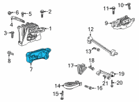 OEM Chevrolet Trailblazer Mount Support Diagram - 60002266