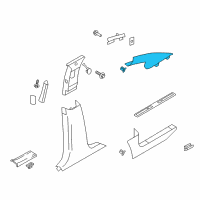 OEM 2015 Lincoln MKX Windshield Pillar Trim Diagram - BA1Z-7803598-AA