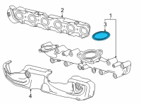 OEM 2021 GMC Yukon XL Heat Shield Gasket Diagram - 55512949