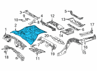 OEM 2022 Toyota Mirai Center Floor Pan Diagram - 58211-62020