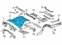 OEM Toyota Mirai Center Floor Pan Diagram - 58211-62020