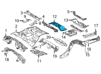 OEM 2022 Toyota Mirai Rear Floor Pan Diagram - 58312-62020