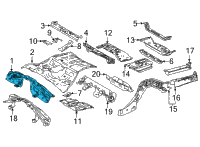 OEM 2022 Toyota Mirai Front Floor Pan Diagram - 58202-62010