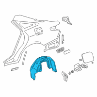 OEM 2021 Toyota Avalon Wheelhouse Liner Diagram - 65637-07030