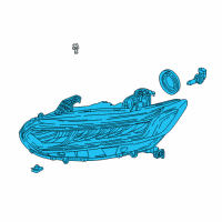 OEM 2021 Honda Accord Headlight Assembly, Passenger Side Diagram - 33100-TVA-A51