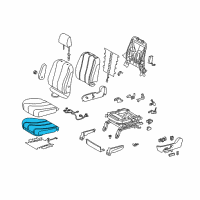 OEM 2011 Toyota Sienna Seat Cushion Pad Diagram - 71512-08020