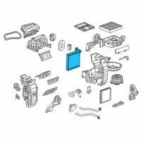 OEM Chevrolet Spark Evaporator Core Diagram - 94508200