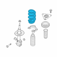 OEM 2017 Nissan Rogue Spring-Front Diagram - 54010-9TA0D