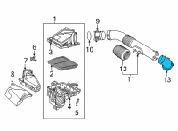 OEM Hyundai Santa Fe HOSE-AIR INTAKE (B) Diagram - 28139-CL400