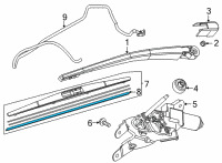 OEM 2020 Toyota Yaris Wiper Blade Refill Diagram - 85214-WB003