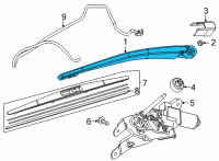 OEM 2020 Toyota Yaris Wiper Arm Diagram - 85241-WB001