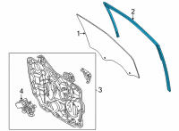 OEM 2022 Ford Maverick RUN - DOOR GLASS Diagram - NZ6Z-6021597-A