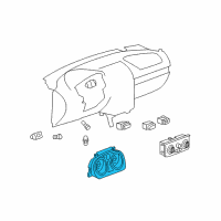 OEM 2009 Pontiac G5 Cluster Assembly Diagram - 15927547