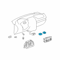 OEM 2008 Pontiac G5 Switch Asm-Passenger Seat Heater Diagram - 15817487