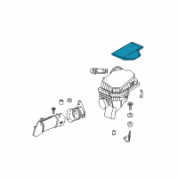 OEM BMW M6 Air Filter Element, Left Diagram - 13-72-7-834-715