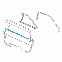 OEM 1994 Ford Mustang Body Side Molding Diagram - 3R3Z-6320938-BPTM