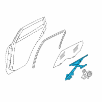 OEM 2010 Infiniti EX35 Door Window Regulator Assembly, Right Diagram - 82720-1BA0B