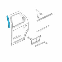 OEM 2004 Buick Rendezvous Applique Asm-Rear Side Door Window Frame Front Diagram - 10421101